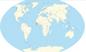 sierra leone on the globe